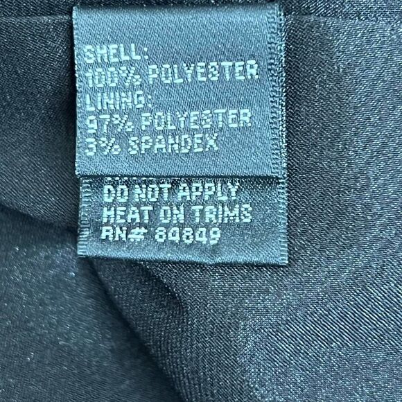 CARMEN Marc Valvo Dress Black‎ Gold Metallic Beaded Hem Size 6 - Picture 9 of 13